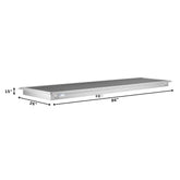 24" x 84" Stainless Steel Floor Trough Drain, 14-Gauge with Subway-Style Grating & Removable Drain Basket, NSF Listed (KM-FTG-2484)
